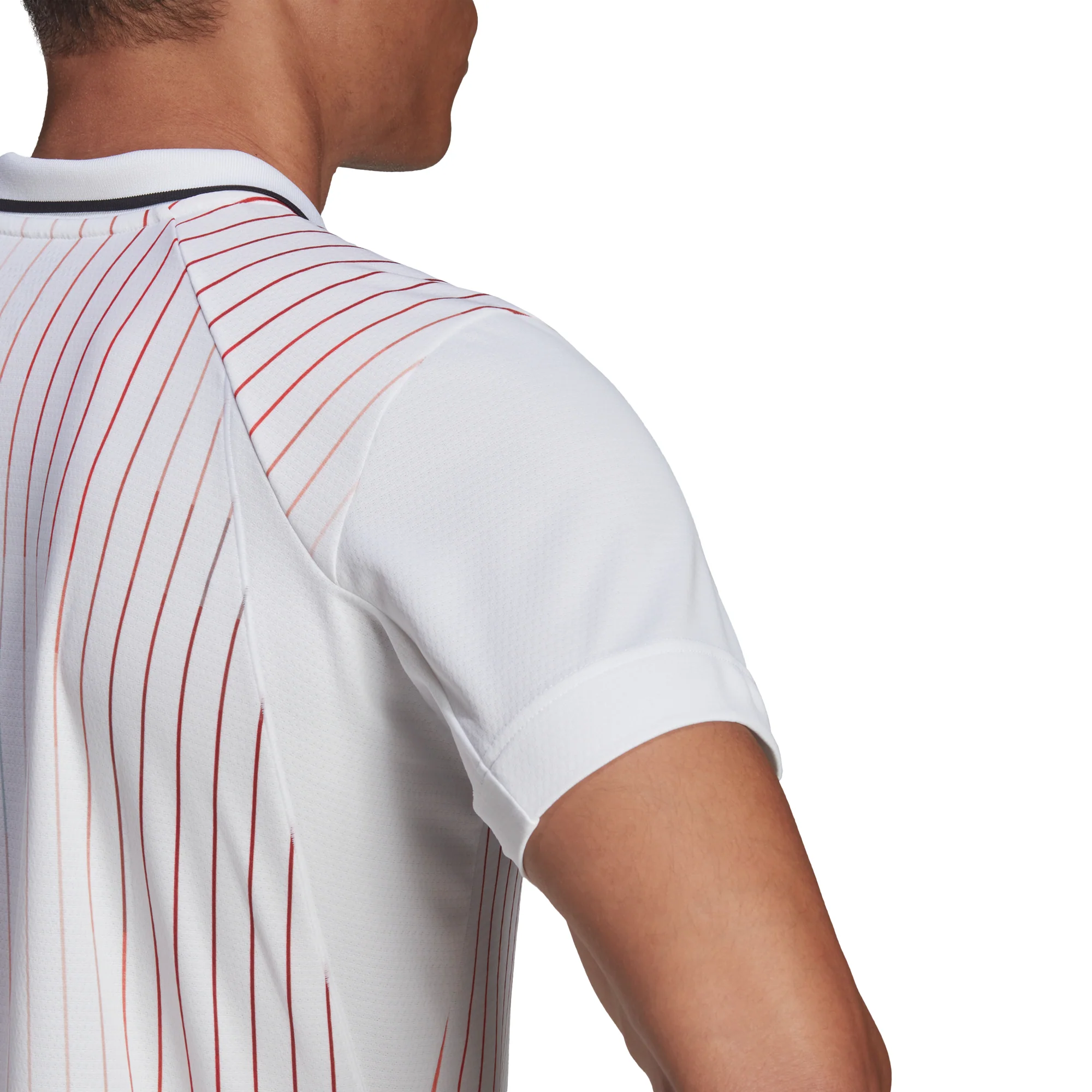 Adidas Melbourne Free lift Polo - White/Legacy Burgandy/Sky Rush - Image 3