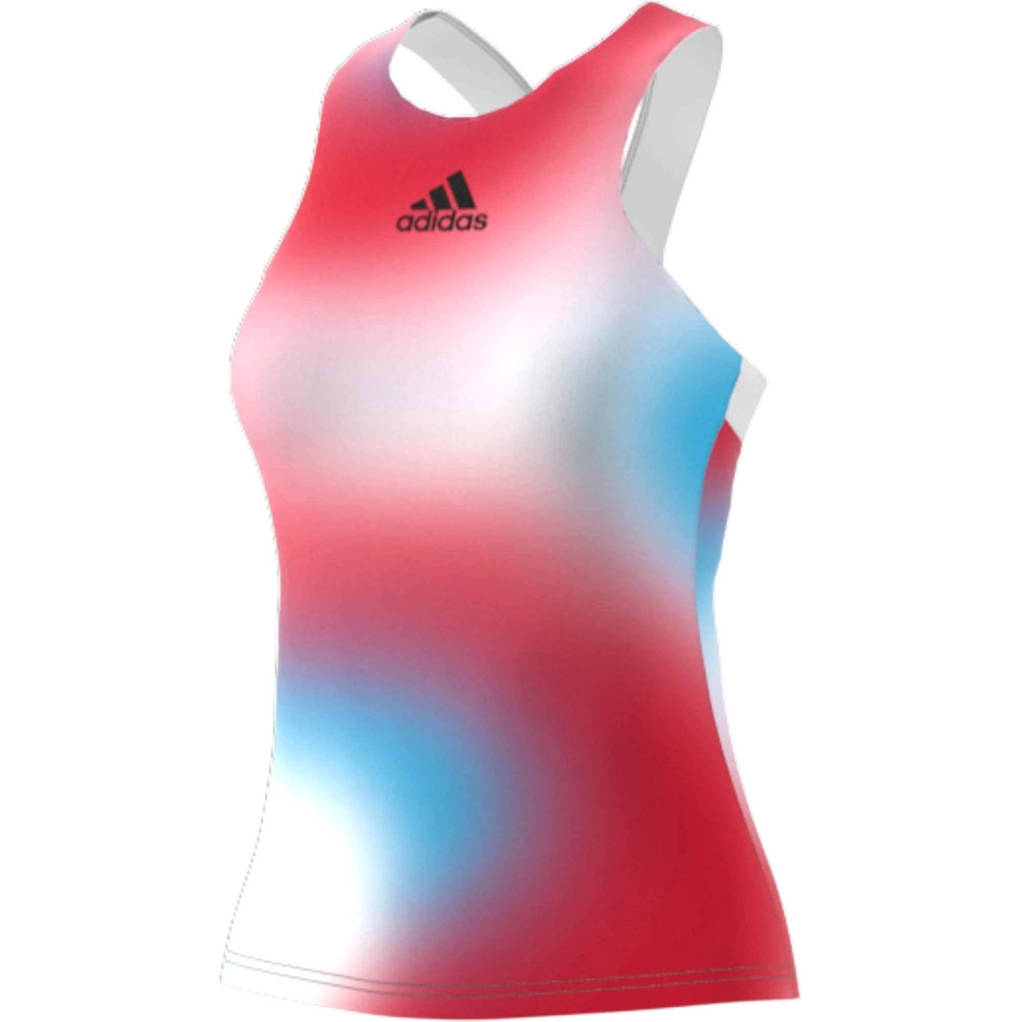 Adidas Womens Melbourne Tank - White/Vivid Red/Sky Rush - Image 12