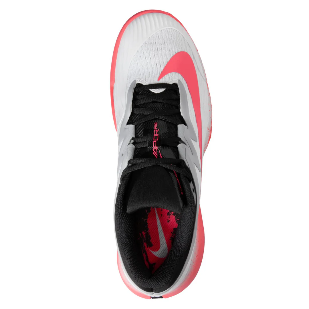 Nike Vapor Pro 3 Hard Court Mens Tennis Shoes - White/Hot Lava-Wolf Grey - Image 8